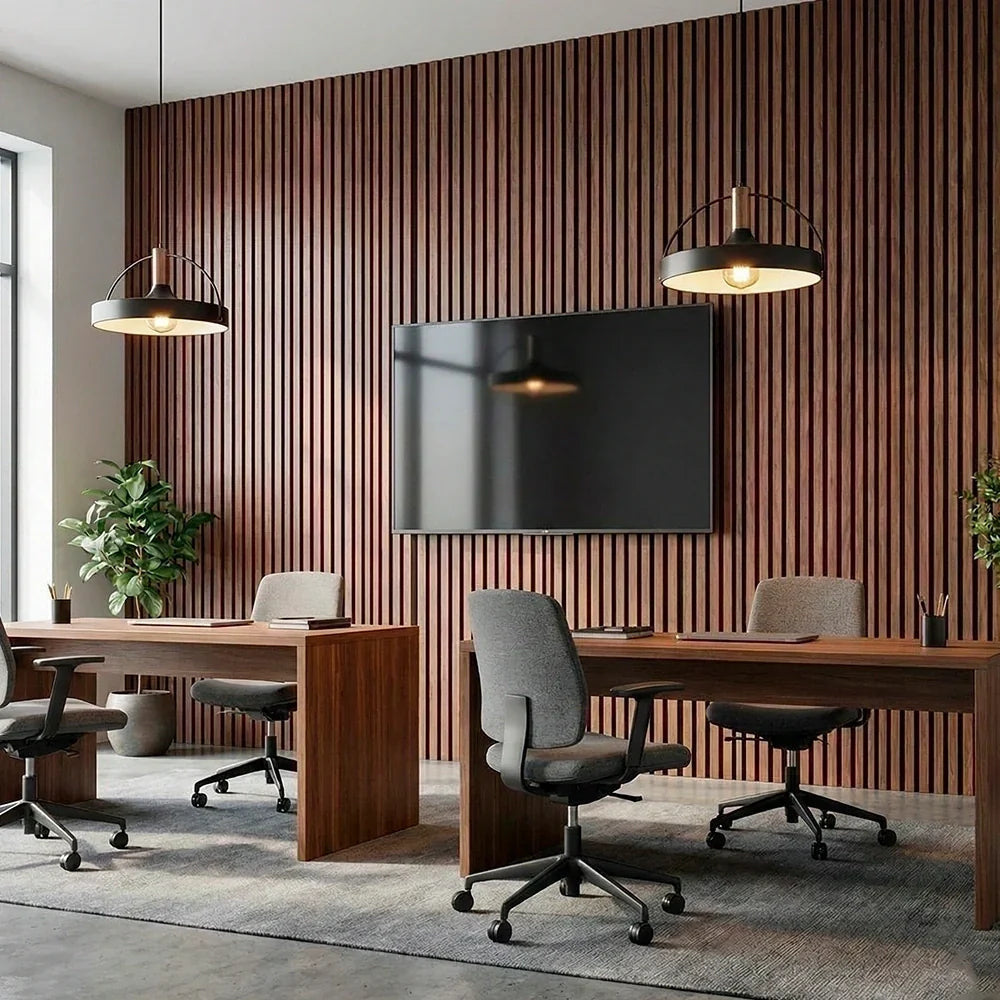 Paneles de pared de listones de madera flexibles premium - (270 cm x 110 cm)