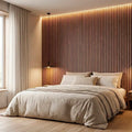 Paneles de pared de listones de madera flexibles premium - (270 cm x 110 cm)
